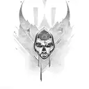 standing resurrection of jesus christ tattoo design idea