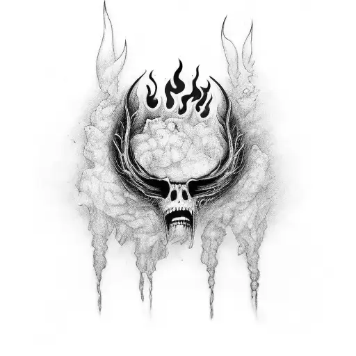 1 half of heat iced the second on fire tattoo design idea