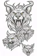 cerberus head tattoo design idea