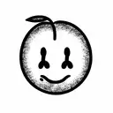 broccoli with smiley face cute tattoo design idea