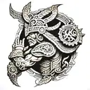 Mayan warrior tattoo design idea