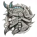 Mayan warrior tattoo design idea