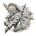 Mayan warrior tattoo design idea