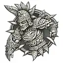 Mayan warrior tattoo design idea