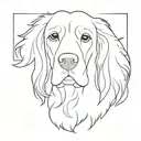 English cocker spaniel head and ears silhoeutte  tattoo design idea