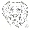 English cocker spaniel head and ears silhoeutte  tattoo design idea