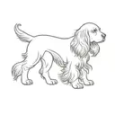 Cocker spaniel silhouettes tattoo design idea