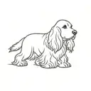 Cocker spaniel silhouettes tattoo design idea