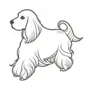 Cocker spaniel silhouettes tattoo design idea