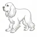 Cocker spaniel silhouettes tattoo design idea