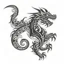 mechanical dragon tattoo design idea