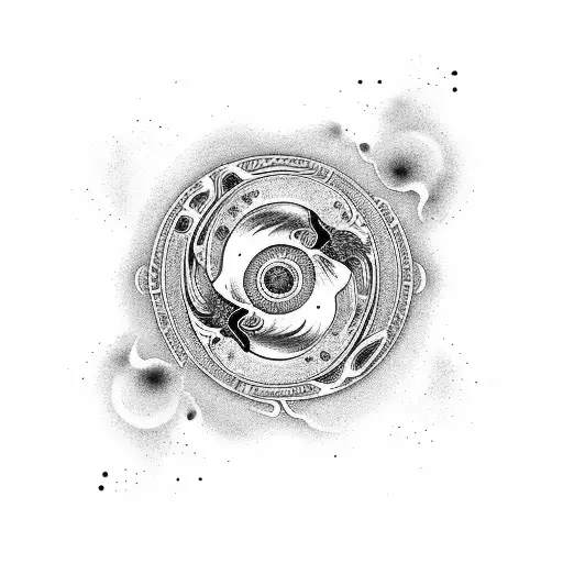 koi fish yin Yang tattoo design idea