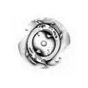 koi fish yin Yang tattoo design idea