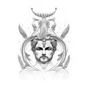 greek god apollo tattoo design idea