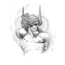 greek god apollo tattoo design idea