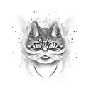 samurai cat tattoo design idea