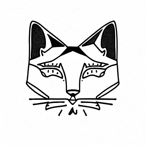 cat with Line Design with Name "Susi"  tattoo design idea
