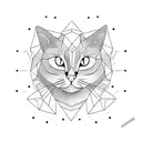 cat with Line Design with Name "Susi"  tattoo design idea