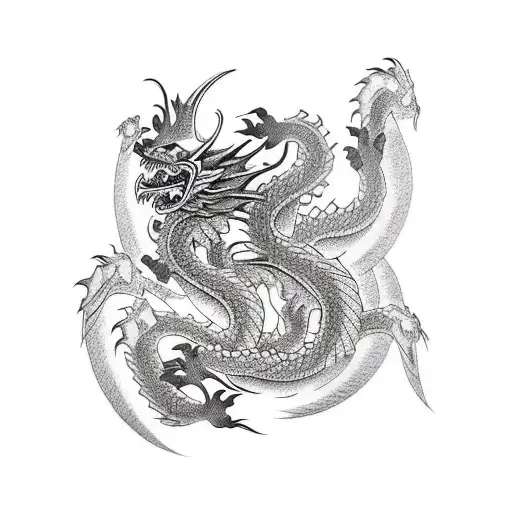 dragon fang  tattoo design idea