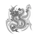 dragon fang  tattoo design idea