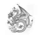 dragon fang  tattoo design idea