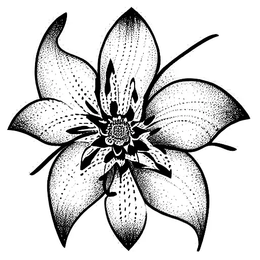 aranha Lily that seems like snow flake tattoo design idea