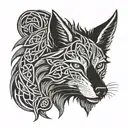 Combine a Celtic knotwork design with a silhouette of a wolf, symbolizing strength and loyalty tattoo design idea