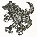 Combine a Celtic knotwork design with a silhouette of a wolf, symbolizing strength and loyalty tattoo design idea