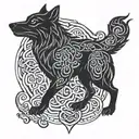 Combine a Celtic knotwork design with a silhouette of a wolf, symbolizing strength and loyalty tattoo design idea