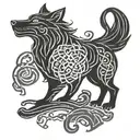 Combine a Celtic knotwork design with a silhouette of a wolf, symbolizing strength and loyalty tattoo design idea