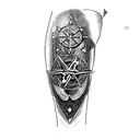 a viking compass tattoo design idea