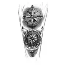 a viking compass tattoo design idea