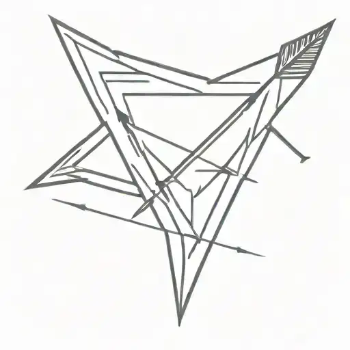 A tattoo of an Arrow but in shape of a thunderbolt with symbols on it each represting a milestone in my life tattoo design idea