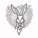 Playboy bunny logo tattoo design idea