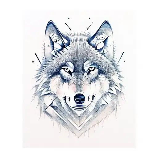 wolf design with words, Perception, Perseverance, Devotion tattoo design idea