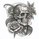 My father was a tailor and he died and I love Interstallar Film I want you to make a tattoo based on this information so tattoo design idea