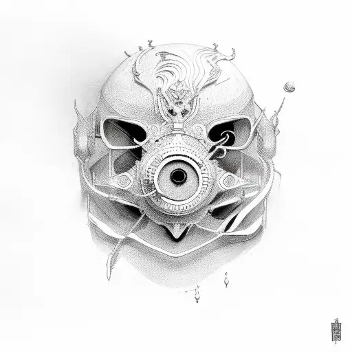 Mnemosyne with number 9  tattoo design idea