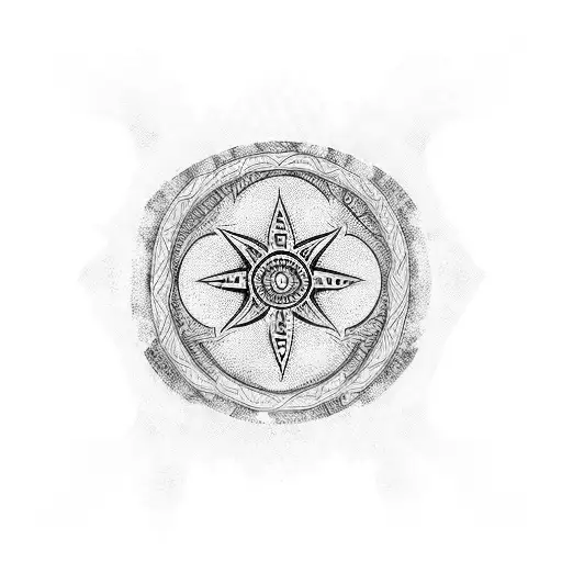 Mnemosyne with number 9  tattoo design idea