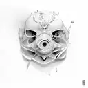 Mnemosyne with number 9  tattoo design idea