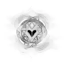 Mnemosyne with number 9  tattoo design idea