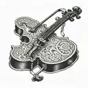 fiddle tattoo design idea