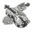 fiddle tattoo design idea