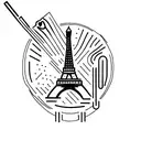 Bartender pouring drinks in front of the Eiffel Tower tattoo design idea