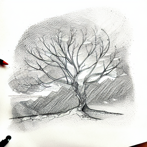 TREES BIRDS FISH
 tattoo design idea