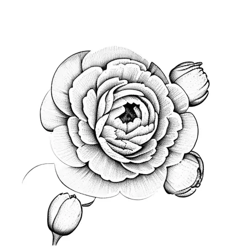 Erin Ellis | type and illustration—Floral tattoo for Sina