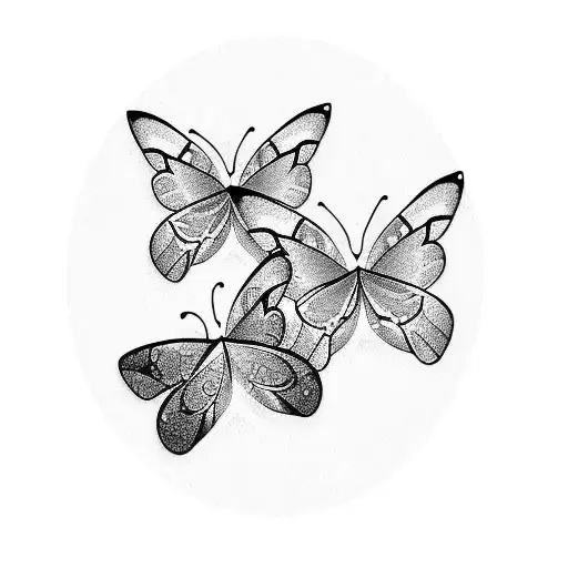 2 small butterflies that represent my great-grandmother and my mother for a man tattoo design idea