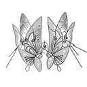 2 small butterflies that represent my great-grandmother and my mother for a man tattoo design idea