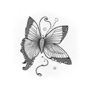2 small butterflies that represent my great-grandmother and my mother for a man tattoo design idea
