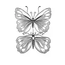 2 small butterflies that represent my great-grandmother and my mother for a man tattoo design idea