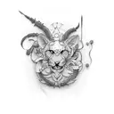 jealousy in technicolour tattoo design idea